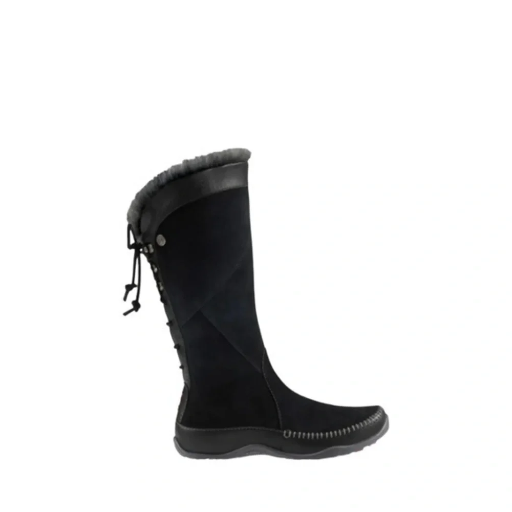 The North Face Janey II Waterproof Black Leather Winter Snow Boots Size 7.5